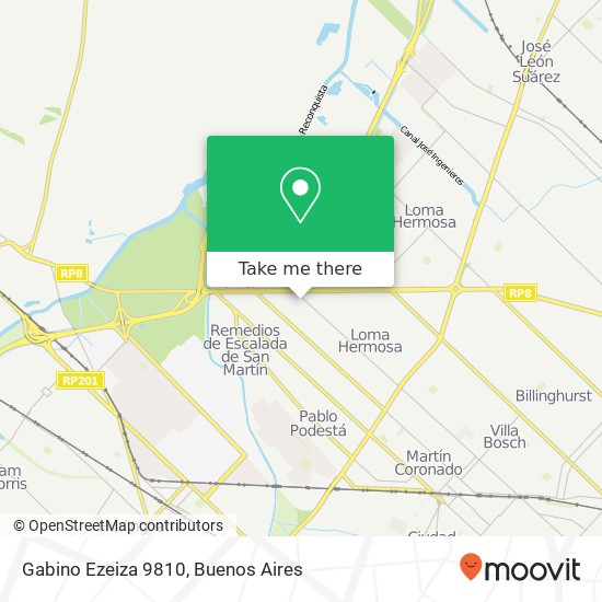 Gabino Ezeiza 9810 map