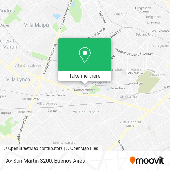 Av  San Martin 3200 map