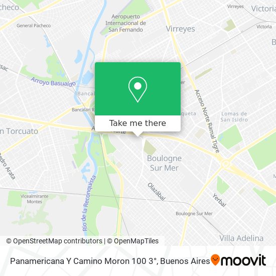 Panamericana Y Camino Moron  100 3° map