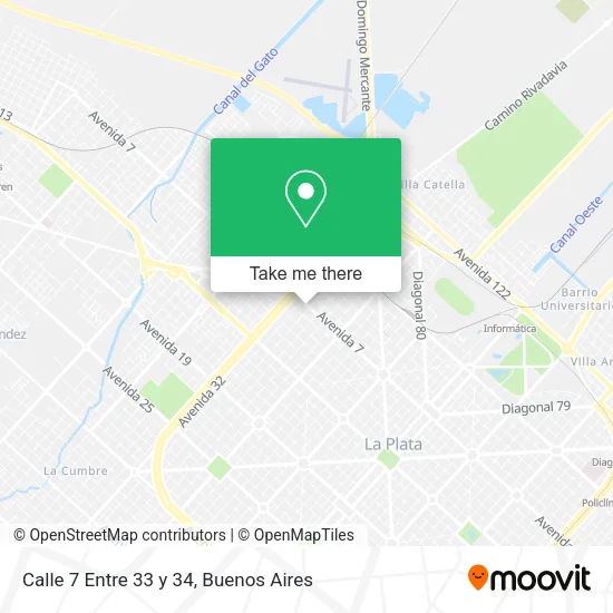 Calle 7  Entre 33 y 34 map