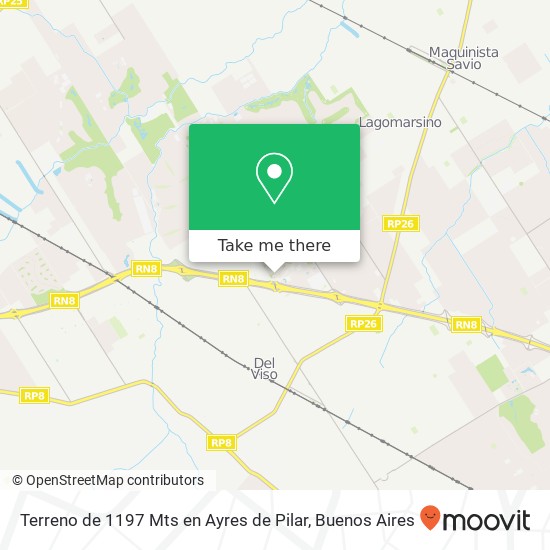 Terreno de 1197 Mts  en Ayres de Pilar map