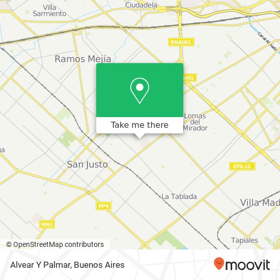 Alvear Y Palmar map