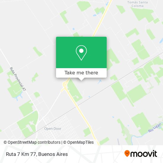 Mapa de Ruta 7 Km 77