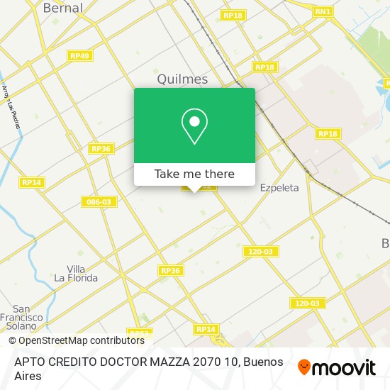 Mapa de APTO CREDITO DOCTOR MAZZA 2070 10