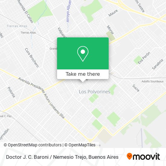 Mapa de Doctor J. C. Baroni / Nemesio Trejo