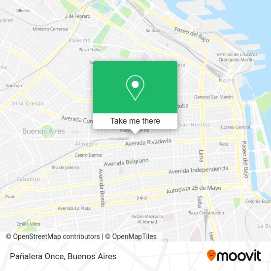 Mapa de Pañalera Once