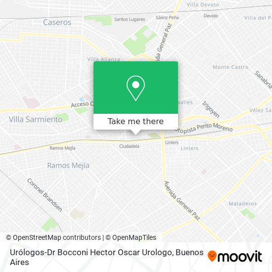 Mapa de Urólogos-Dr Bocconi Hector Oscar Urologo