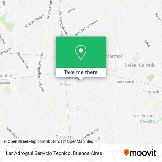 Mapa de Lar Adrogué Servicio Tecnico