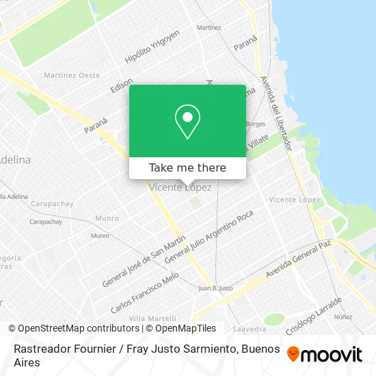 Rastreador Fournier / Fray Justo Sarmiento map