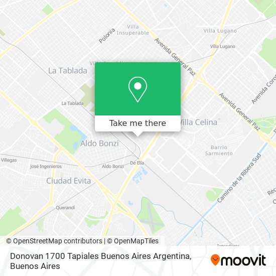 Donovan 1700  Tapiales  Buenos Aires  Argentina map