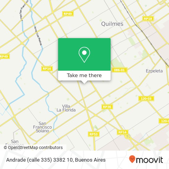 Mapa de Andrade (calle 335) 3382 10