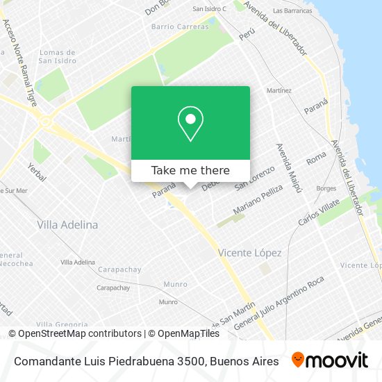 Comandante Luis Piedrabuena 3500 map