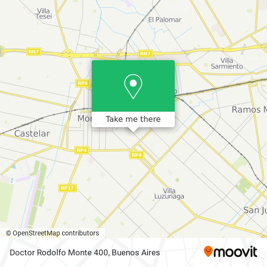 Doctor Rodolfo Monte 400 map
