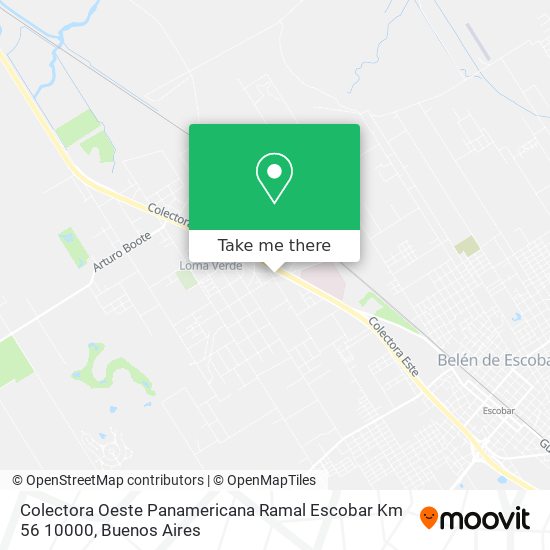 Mapa de Colectora Oeste Panamericana Ramal Escobar Km 56 10000