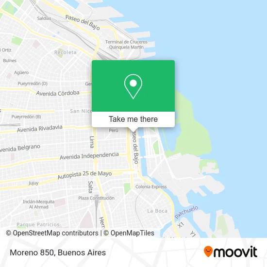 Moreno 850 map