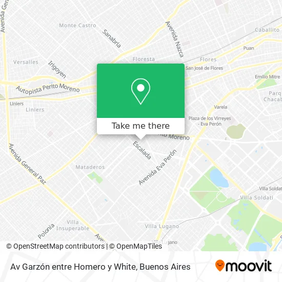 Mapa de Av  Garzón entre Homero y White