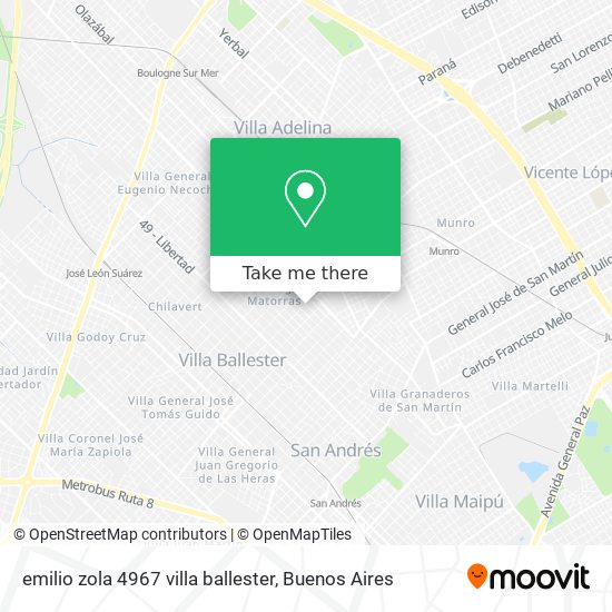 Mapa de emilio zola 4967  villa ballester