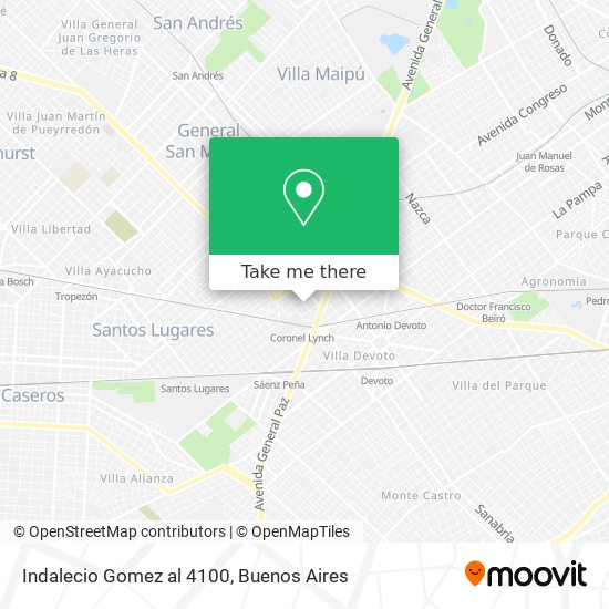 Indalecio Gomez al 4100 map