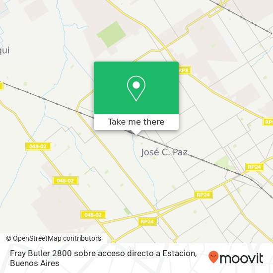 Mapa de Fray Butler 2800  sobre acceso directo a Estacion