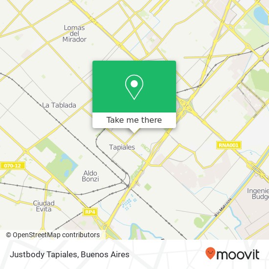 Mapa de Justbody Tapiales