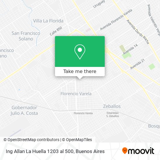Mapa de Ing  Allan   La Huella 1203 al 500