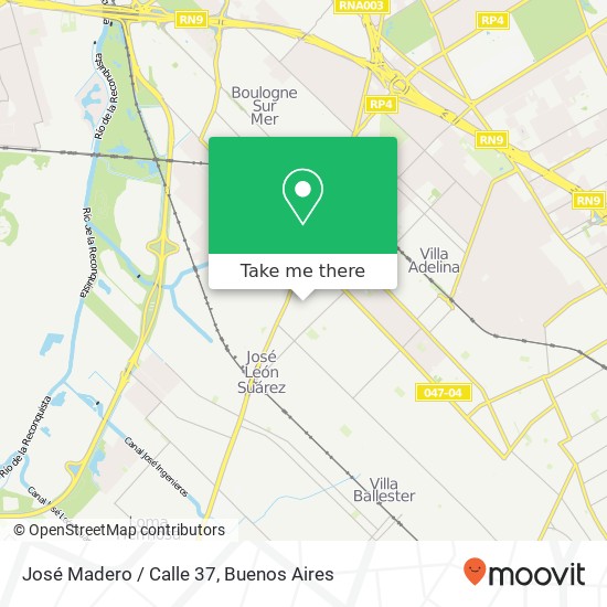 Mapa de José Madero / Calle 37