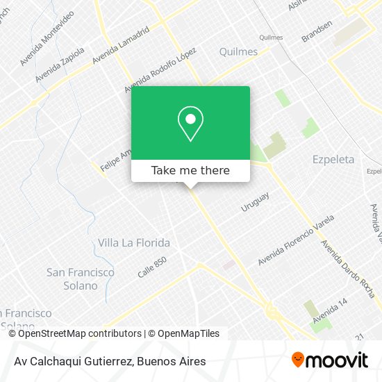 Av Calchaqui   Gutierrez map