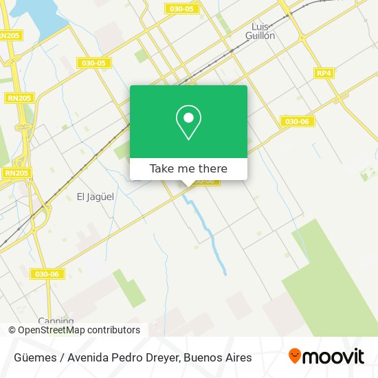 Mapa de Güemes / Avenida Pedro Dreyer
