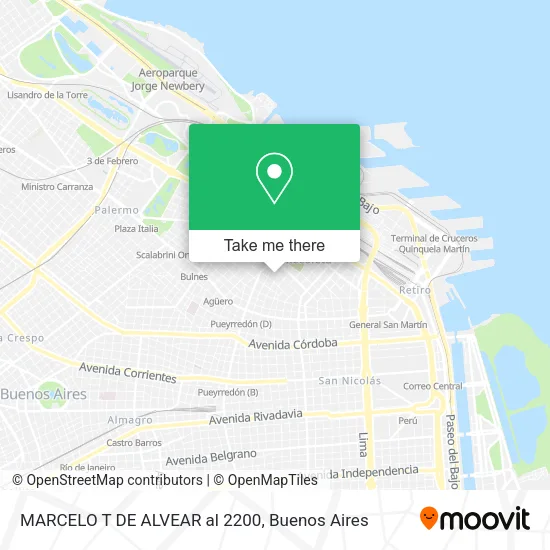 Mapa de MARCELO T  DE ALVEAR al 2200