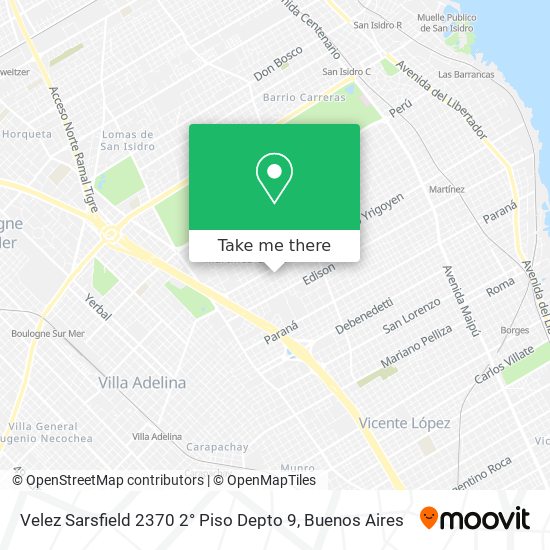 Velez Sarsfield 2370  2° Piso Depto 9 map