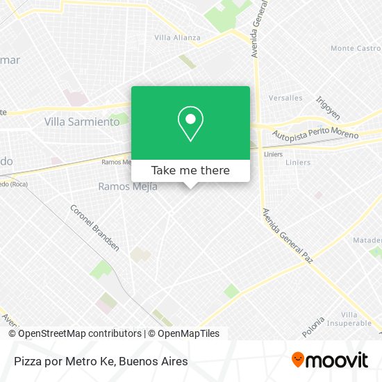 Pizza por Metro Ke map