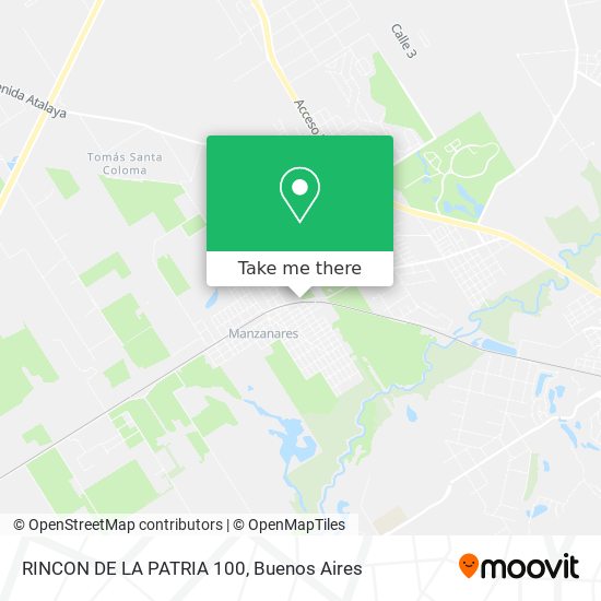 RINCON DE LA PATRIA 100 map