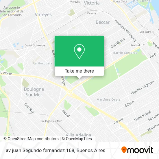 av  juan Segundo fernandez  168 map