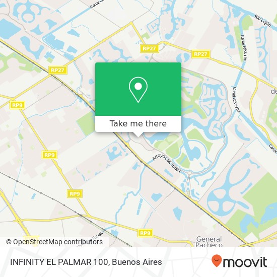 Mapa de INFINITY EL PALMAR 100