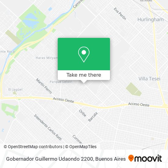 Mapa de Gobernador Guillermo Udaondo 2200