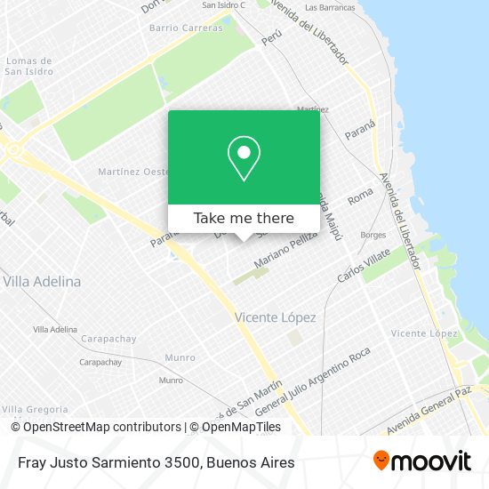 Mapa de Fray Justo Sarmiento 3500