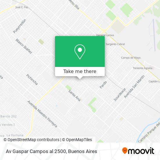 Av  Gaspar Campos  al 2500 map
