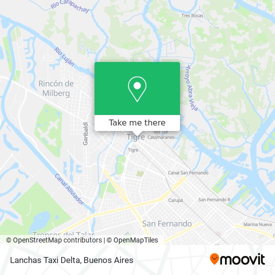 Mapa de Lanchas Taxi Delta
