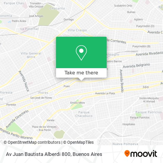 Mapa de Av  Juan Bautista Alberdi 800
