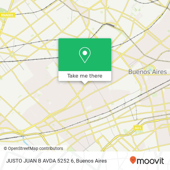 Mapa de JUSTO  JUAN B  AVDA 5252 6