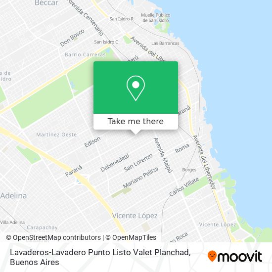 Lavaderos-Lavadero Punto Listo Valet Planchad map