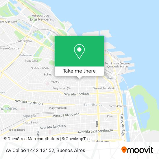 Av  Callao 1442 13° 52 map