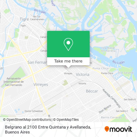 Belgrano al 2100 Entre Quintana y Avellaneda map
