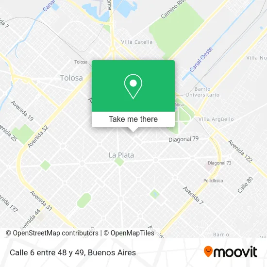 Mapa de Calle 6 entre 48 y 49
