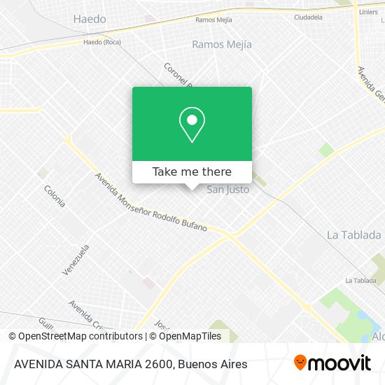 AVENIDA SANTA MARIA 2600 map