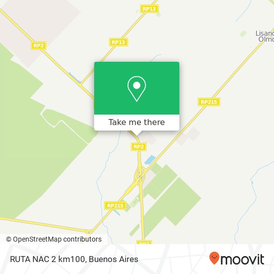 RUTA NAC 2 km100 map