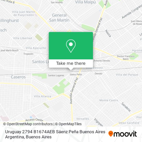 Uruguay 2794  B1674AEB Sáenz Peña  Buenos Aires  Argentina map