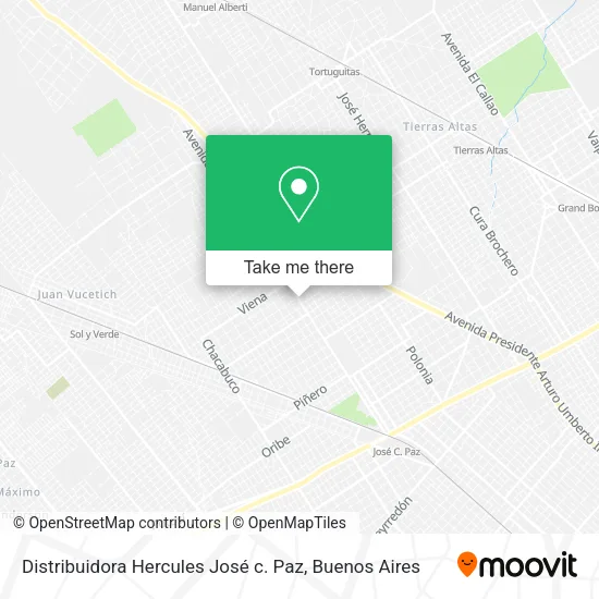 Mapa de Distribuidora Hercules José c. Paz