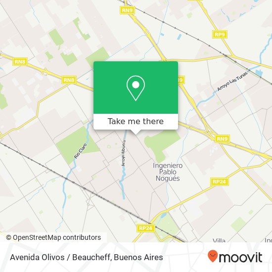 Avenida Olivos / Beaucheff map