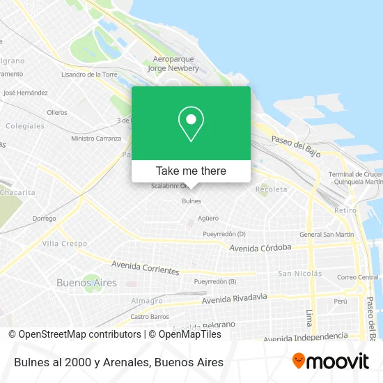 Mapa de Bulnes al 2000 y Arenales